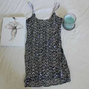 Free People Intimately black and silver sequin sxs